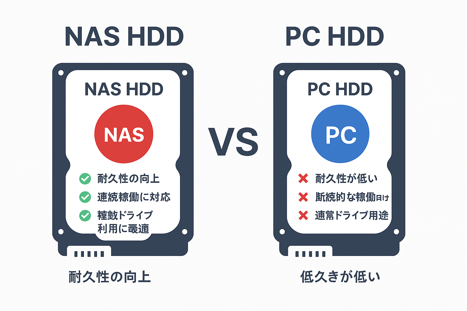 NAS HDD vs PC HDD: 最適なHDDでデータを守るには？