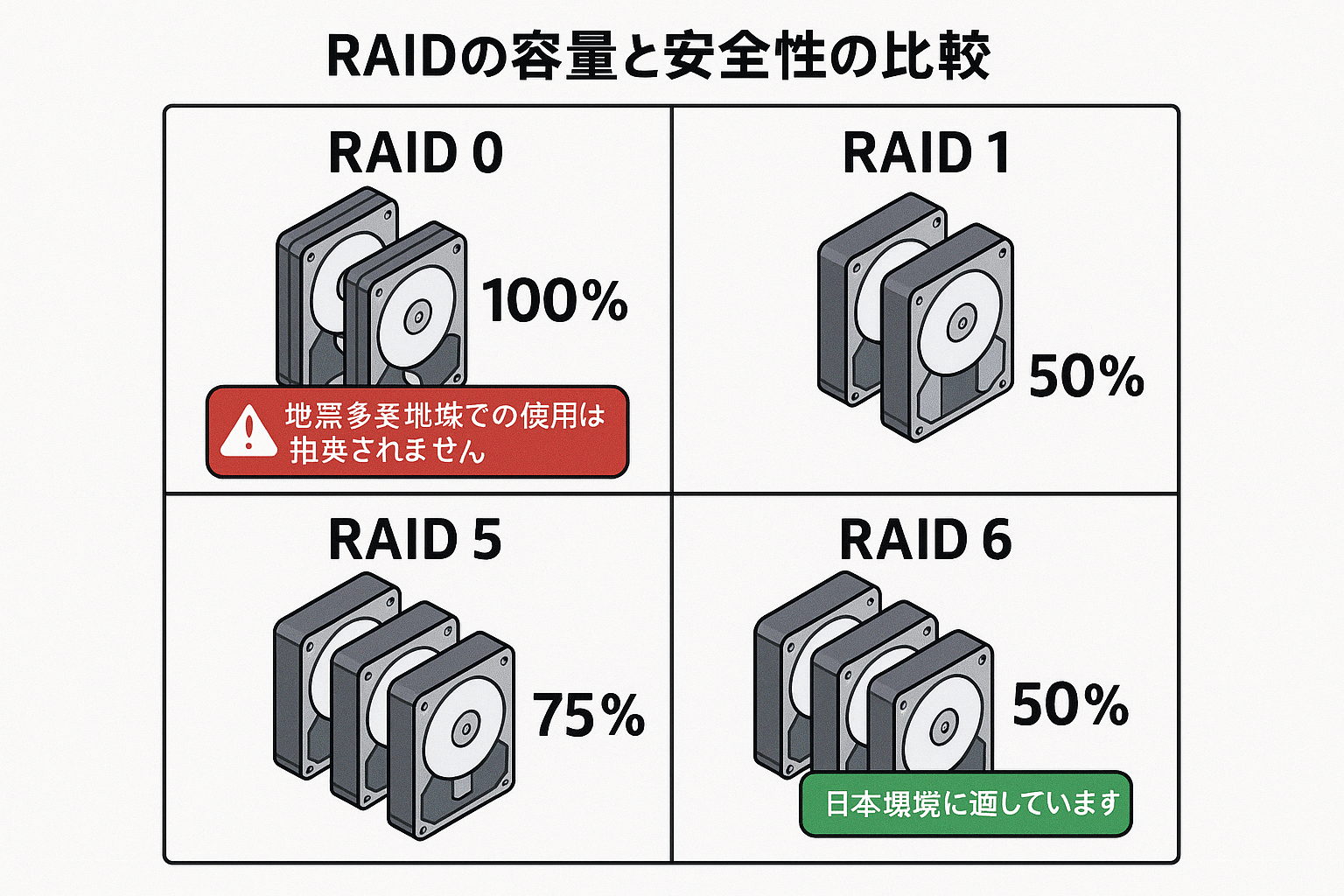 NASのRAID選び方2025：地震対策にも強い最適な構成を選ぶ方法