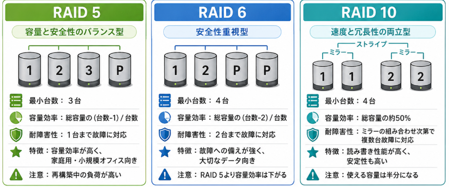 RAID 5 VS RAID 6 VS RAID 10
