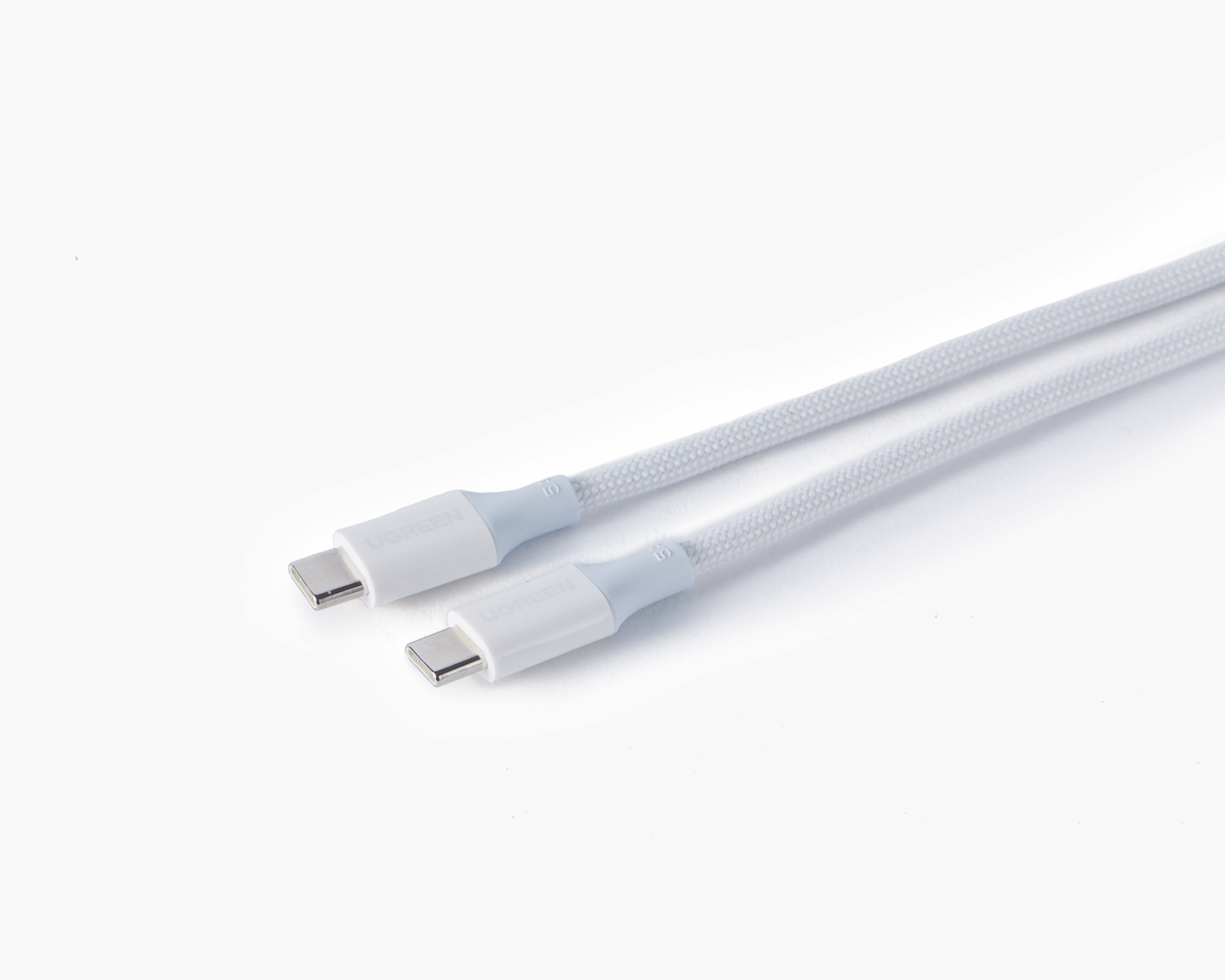 UGREEN US557 USB-C & USB-C 革新素材ケーブル 100W 白 1m/2m