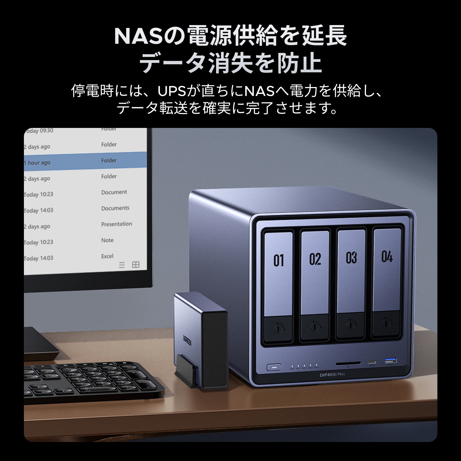 UGREEN NAS 120W DC 無停電電源装置(UPS)