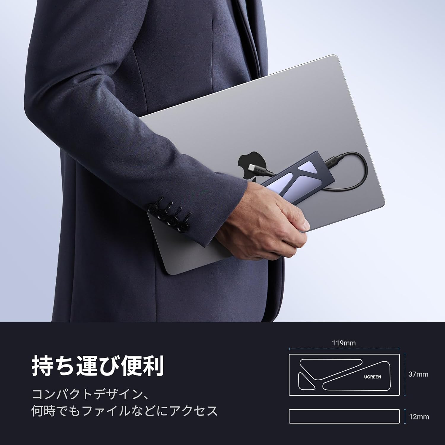 UGREEN M.2 SSD 外付けケース NVMe専用 10Gbps USB-C 3.2 Gen2