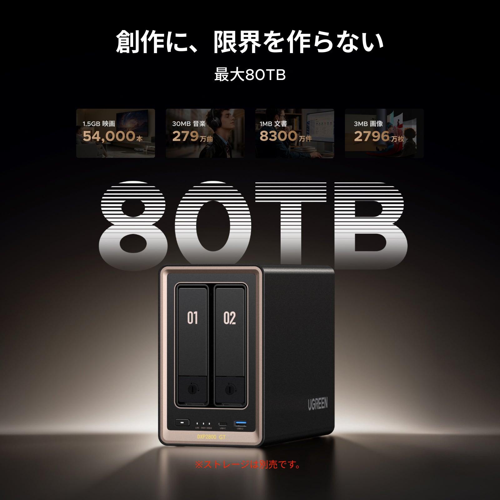 DXP2800 GT｜10GbE・Ryzen搭載NAS 先行予約20%OFF